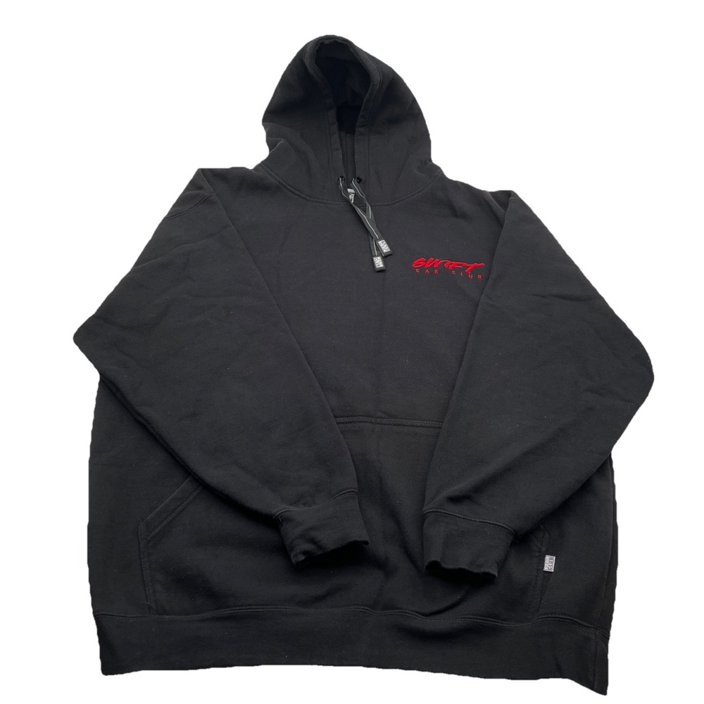 Pro Club Swift Car Club Embroidered Hoodie Black Men's 2XL Heavyweight Pullover